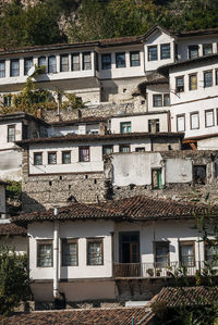 Low angle view of old building in town