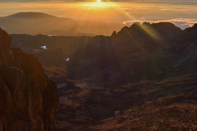 Sunrise in the mountains, mount kenya national park