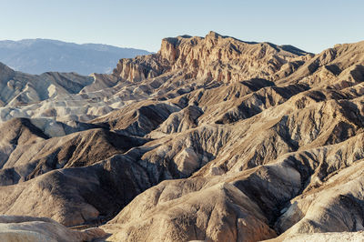 Scenic view of mountains against clear sky