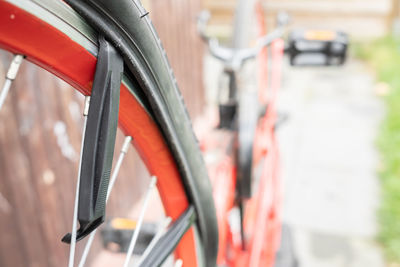 Close-up of bicycle