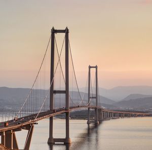 Suspension bridge over sea