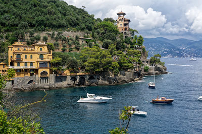 Boats in sea