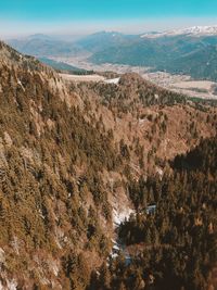 High angle view of landscape against sky