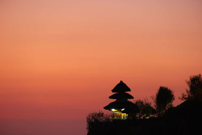 Low angle view of sky at sunset