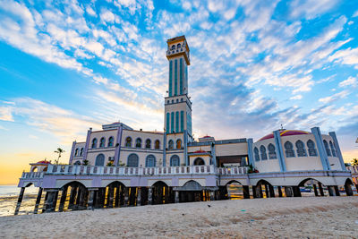 Low angle view of historical building against sky