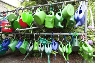 Close-up of decorations hanging from tree