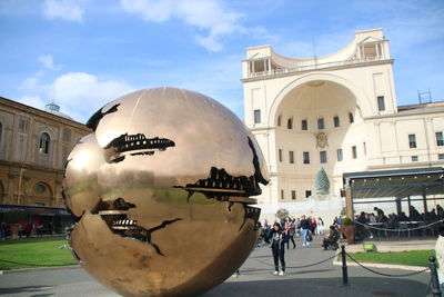 Group of people in front of building