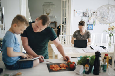 Group of people on table