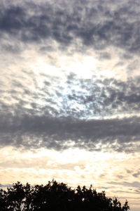 Low angle view of cloudy sky