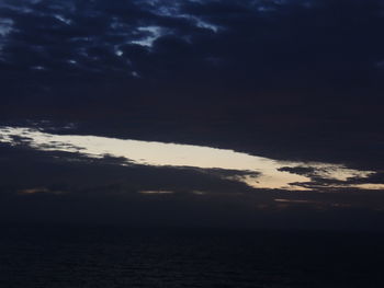 Scenic view of dramatic sky during sunset