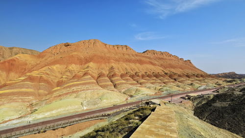 Sandstone and siltstone landforms of zhangye danxia-red cloud national geological park. 0827