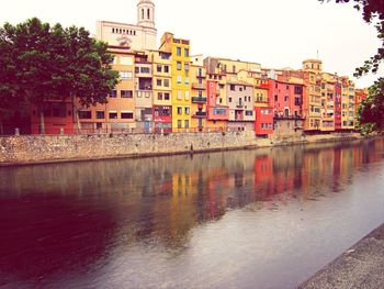 View of river with buildings in background