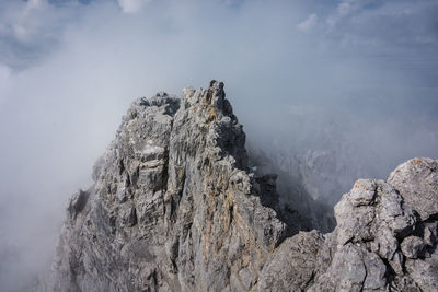 Scenic view of rocky mountains against sky