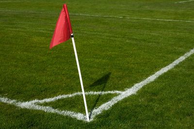 Basketball hoop on field