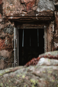 Entrance of old abandoned building