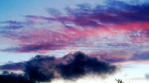 Low angle view of cloudy sky