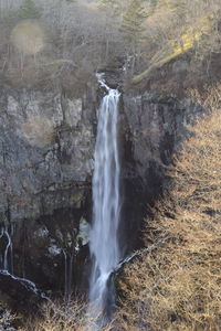 Scenic view of waterfall