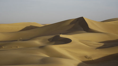 Scenic view of desert against sky