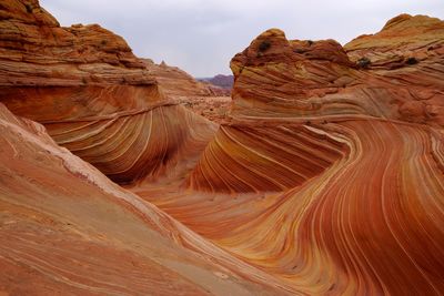 Scenic view of rock formations in desert