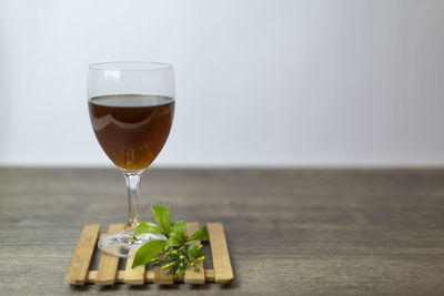 Close-up of drink on table