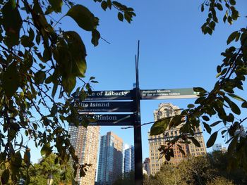 Low angle view of built structure against blue sky