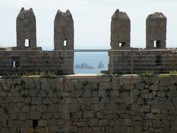 Stone wall of old building