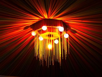 Low angle view of illuminated lights