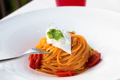 Close-up of food in plate