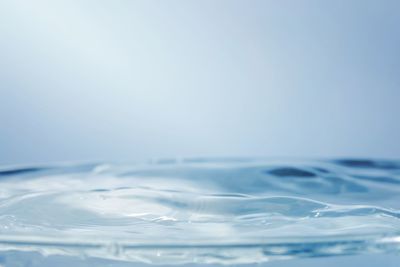 Close-up of water against white background