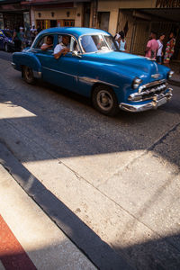 Cars parked on street