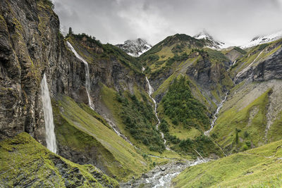 Panoramic view of mountains against sky