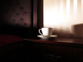 Close-up of coffee on table