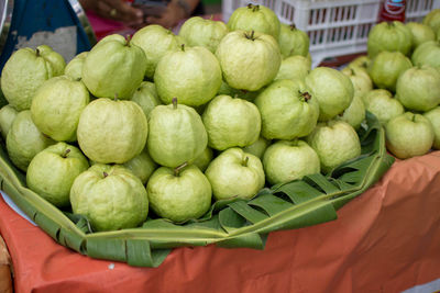 Close-up of guava for sale in market