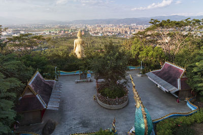 High angle view of townscape