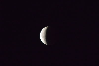 Close-up of moon against sky at night