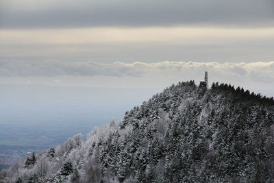 Snow on mt. etna