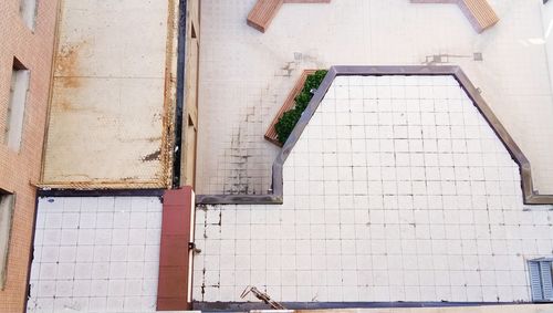 High angle view of old building