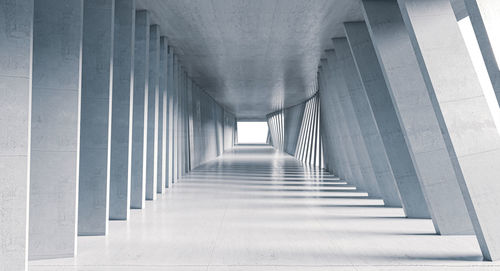 Empty corridor of building