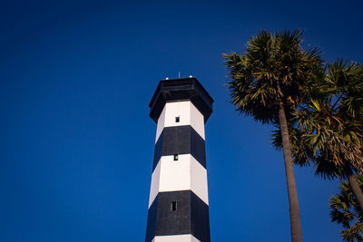 Low angle view of lighthouse against sky