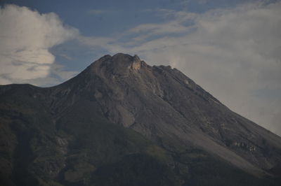 Scenic view of mountain range against sky