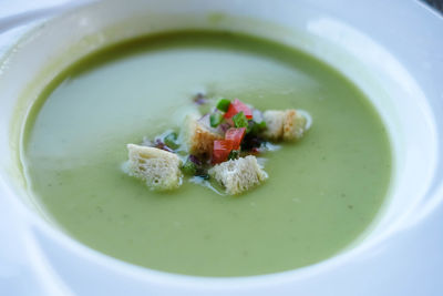 Close-up of served food in bowl