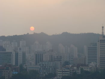 Cityscape at sunset