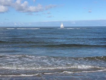 Scenic view of sea against sky