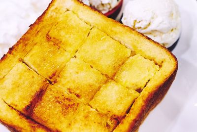 Close-up of bread on plate