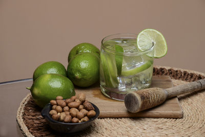 Close-up of fruits on table