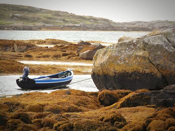 View of boats in sea