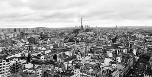 High angle view of cityscape against sky