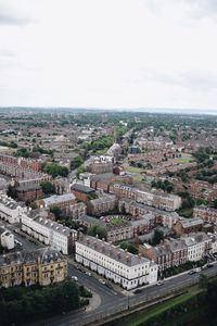 High angle shot of cityscape