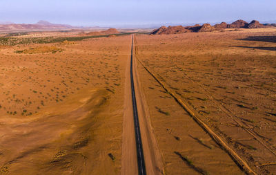 Scenic view of desert against sky