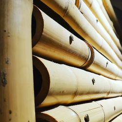 Full frame shot of pipes bamboo
